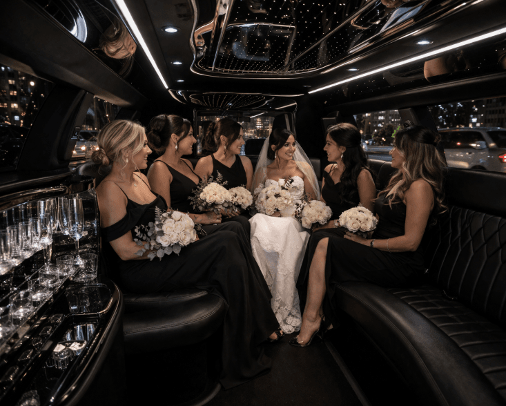 Bride and groom transportation
