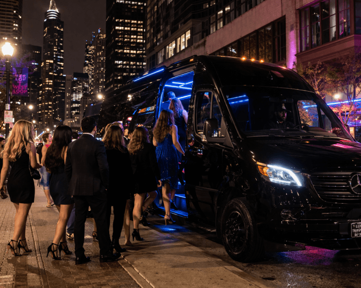 Chicago Suburbs party bus