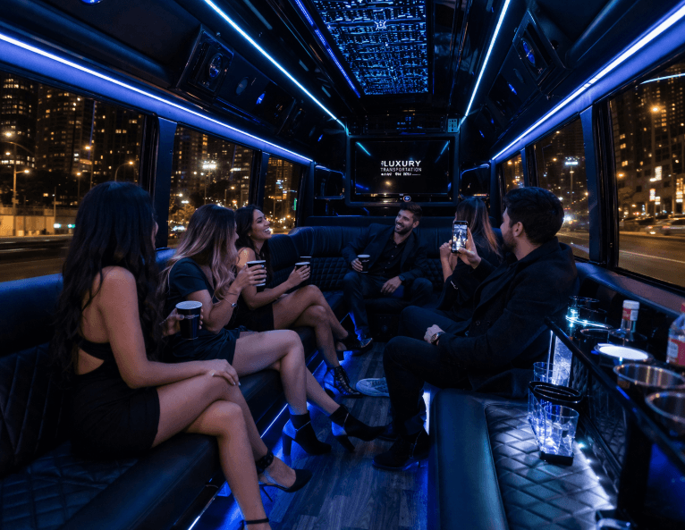 Party bus rental in Chicago South Suburbs